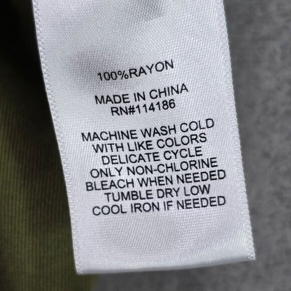 Womens Frye & Co. Olive Green 100% Rayon Shorts Elastic Tie Waist 4" Inseam 2X - Picture 3 of 9